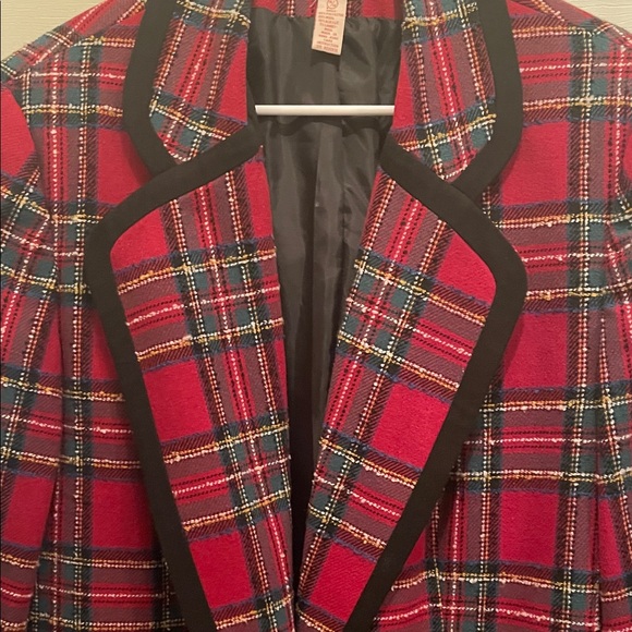 Venezia Women's Bold Red Plaid Blazer14/16 - Picture 2 of 8